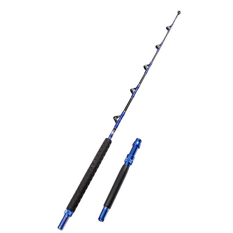 Fiblink 2-Piece Saltwater Offshore Trolling Rod 5-Feet 6-Inch Heavy Roller Rod Conventional Boat Fishing Pole(50-80lb) - Image 2